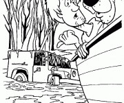 Coloriage Dessin Scooby doo en couleur