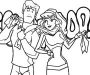 Coloriage Fred et Daphn&eacute; de Scoopy Doo