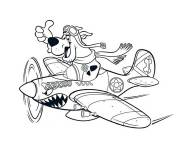 Coloriage Le pilot d'avion Scooby Doo