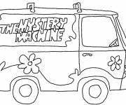 Coloriage Le van de Scooby doo