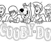 Coloriage Personnages principaux du film Scooby Doo
