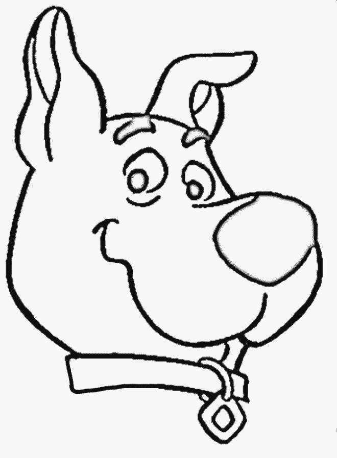 Coloriage et dessins gratuits Portrait Le petit Scooby doo à imprimer