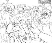 Coloriage Sc&egrave;ne du film scoubidou