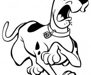 Coloriage et dessins gratuit Scooby doo a peur à imprimer