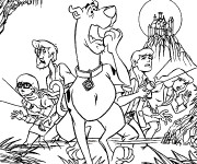 Coloriage Scooby doo dans l'île des zombies