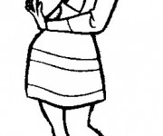 Coloriage Scooby doo Daphn&eacute; pense