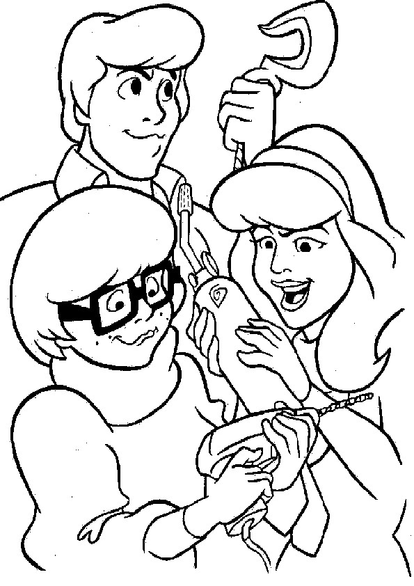 Coloriage et dessins gratuits Scooby doo Daphné, Vera et Fred à imprimer