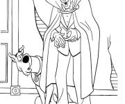 Coloriage Scooby Doo derri&egrave;re Dracula