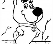 Coloriage et dessins gratuit Scooby doo enfant à imprimer