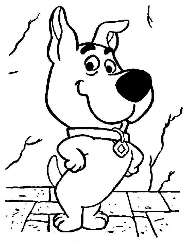 Coloriage et dessins gratuits Scooby doo enfant à imprimer