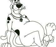 Coloriage Scooby doo est etouff&eacute;