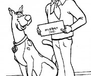Coloriage Scooby doo et Fred