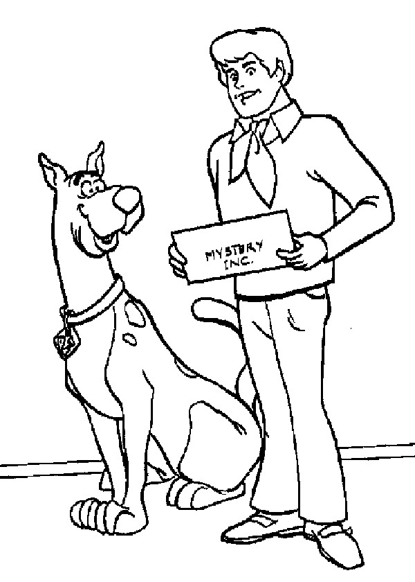 Coloriage Scooby doo gratuit à imprimer liste 40 à 60