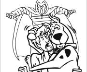Coloriage Scooby Doo et la f&ecirc;te d'Halloween