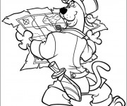 Coloriage Scooby doo et les pirates
