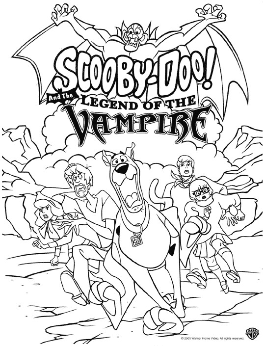 Coloriage et dessins gratuits Scooby doo et les vampires à imprimer