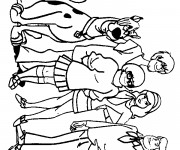 Coloriage Scooby doo et ses amis  dessin animé