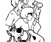 Coloriage Scooby doo et ses amis sont supris