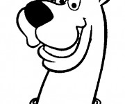 Coloriage et dessins gratuit Scooby doo facile à imprimer