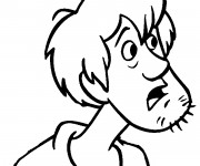 Coloriage Scooby doo facile &agrave; colorier