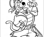 Coloriage et dessins gratuit Scooby doo pirate à imprimer