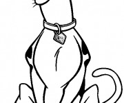 Coloriage et dessins gratuit Scooby doo simple à imprimer