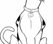 Coloriage Scooby doo simple &agrave; colorier