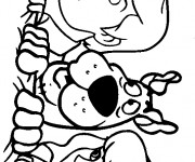 Coloriage Scooby doo simple &agrave; olorier