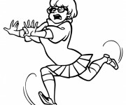 Coloriage Scooby doo Vera court effray&eacute;