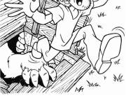 Coloriage Shaggy Rogers s'enfuie du monstre