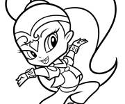 Coloriage et dessins gratuit Fille Shine en dansant de Shimmer et Shine à imprimer