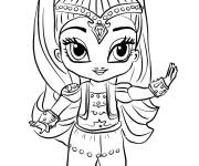 Coloriage Genie Shine, s&oelig;ur de Shimmer
