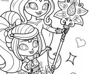 Coloriage Imma et Leah et le b&acirc;ton magique