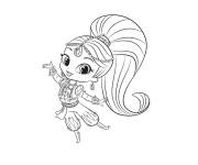 Coloriage et dessins gratuit La belle genie Shine à imprimer