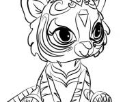 Coloriage Le beau tigre de Shimmer
