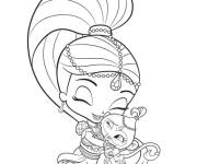 Coloriage Le c&acirc;lin de Shimmer et Tala