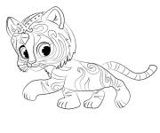 Coloriage et dessins gratuit Le tigre Nahal mignon à imprimer