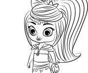 Coloriage L&eacute;a genie adorable de Shimmer et Shine
