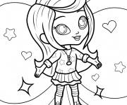 Coloriage Leah en v&ecirc;tement magnifique de Shimmer et Shine