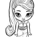 Coloriage Leah l'amie de deux genies Shimmer et Shine