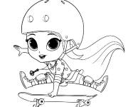 Coloriage Leah patinage de Shimmer et Shine