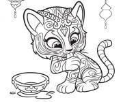 Coloriage Nala aime boire du lait de Shimmer et Shine