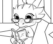 Coloriage Nazboo aime la lecture de Shimmer et Shine