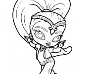 Coloriage Portrait de Shine facile de  Shimmer et Shine