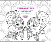 Coloriage Poster de Shimmer et Shine