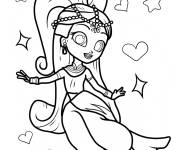 Coloriage Samira en robe magnifique Shimmer et Shine