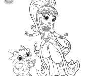 Coloriage et dessins gratuit Samira et Nazboo de Shimmer et Shine à imprimer