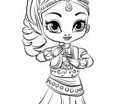 Coloriage Shimmer et le danse orientale