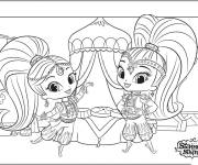 Coloriage Shimmer et Shine de dessin anim&eacute;