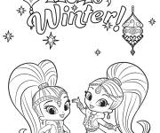 Coloriage Shimmer Et Shine pour hiver